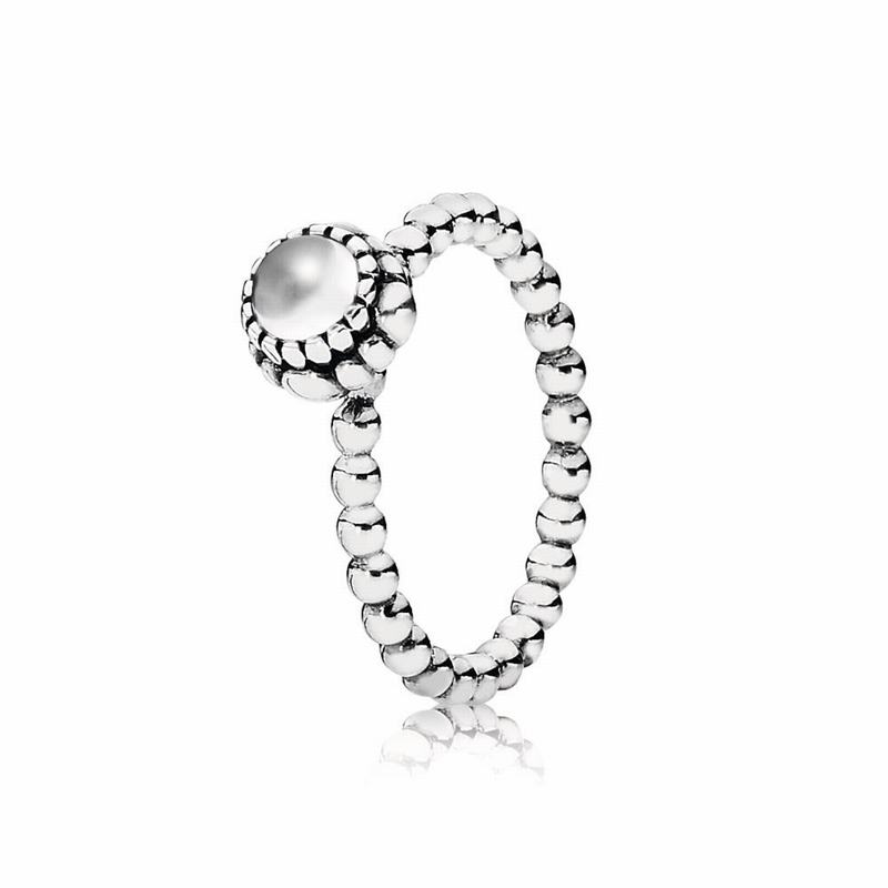 Pandora Birthday Blooms Ring April Ireland - Sterling Silver/Rock Crystal - 203895HUX